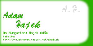 adam hajek business card